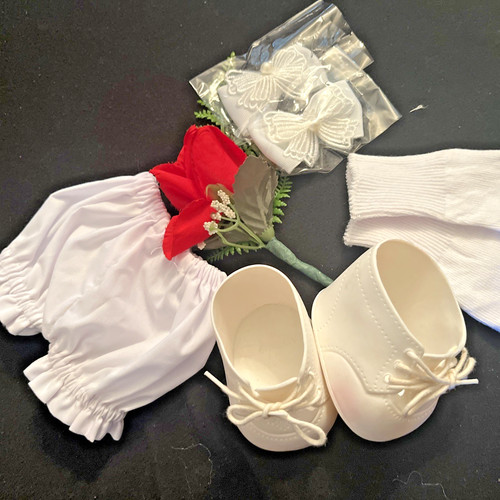 White bloomers bows - white, bloomers~bows